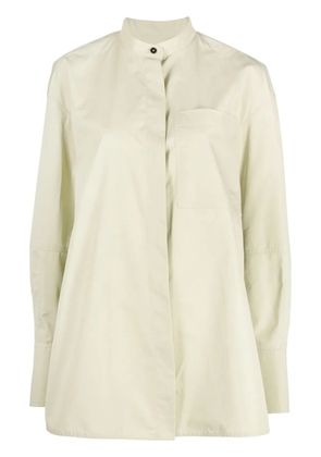 Jil Sander collarless cotton shirt - Green