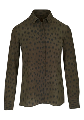 Akris Punto leopard-print silk shirt - Brown