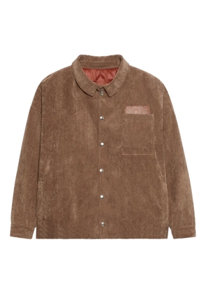 GCDS corduroy shirt jacket - Brown