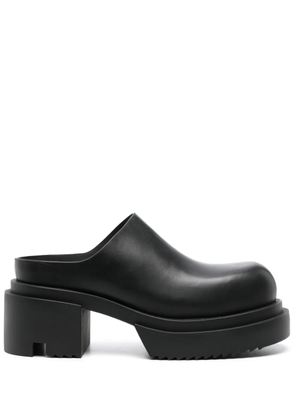 Rick Owens Bogun chunky leather slippers - Black