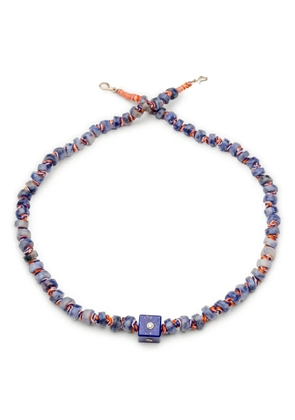 Tamara Taichman 9K yellow gold Cubix gemstone necklace - Blue