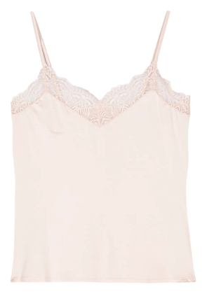 Hanro Josephine lace-trim top - Pink