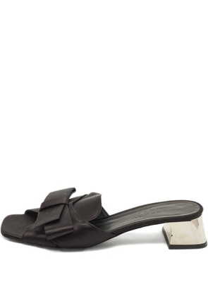Burberry Pre-Owned bow-detail sandals - Black