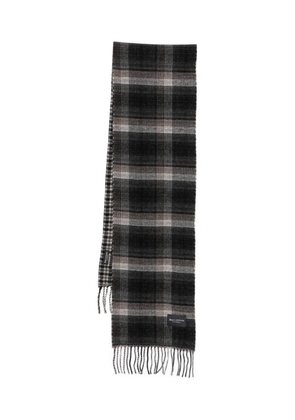 Marc O'Polo checked fringed scarf - Grey