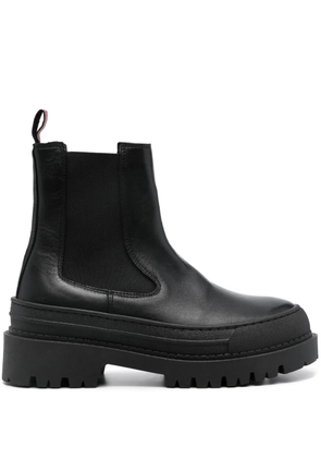 Tommy Jeans Chelsea foxing leather boots - Black