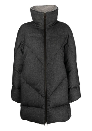 Eleventy quilted shearling-lined coat - Grey