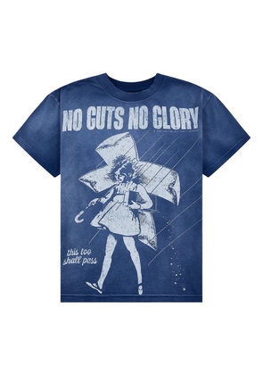 HELLSTAR cross graphic t-shirt - Blue