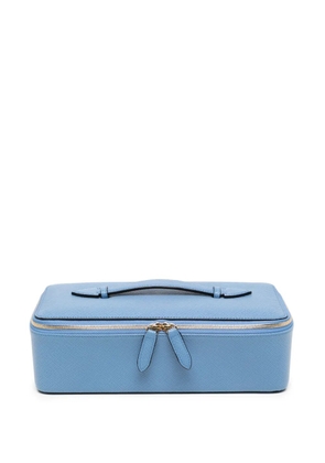 Smythson leather travel box - Blue
