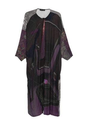 Barbara Bologna abstract-print button-front dress - Black
