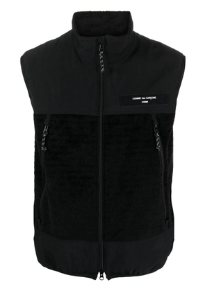 Comme des Garçons Homme zip-up panelled waistcoat - Black