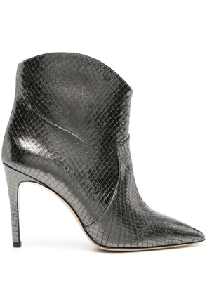 P.A.R.O.S.H. snakeskin-effect leather boots - Metallic