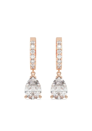 Tilla 14kt rose gold lab grown diamond earrings - Pink