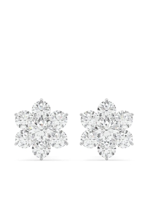 Tilla 14kt white gold cluster earrings - Silver