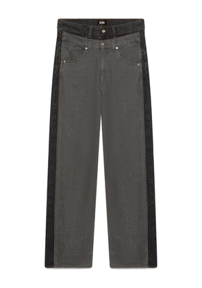 GCDS logo-patch jeans - Grey