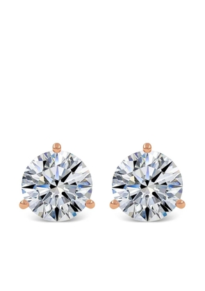 Tilla 14K rose gold diamond stud earrings - Pink