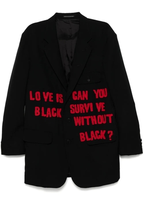 Yohji Yamamoto patchwork blazer - Black