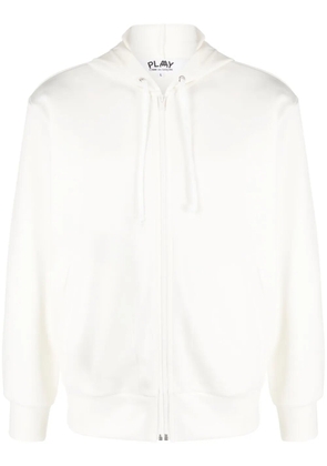 Comme Des Garçons Play x the Artist Invader pixelated-appliqué hoodie - White