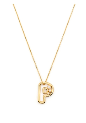 Missoma pearl-embellished initial pendant necklace - Gold