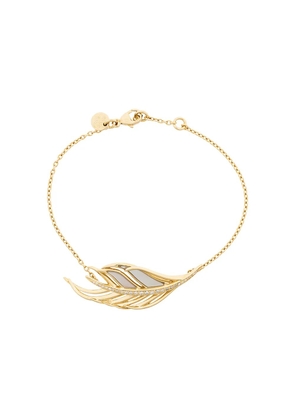 Shaun Leane White Feather 18kt gold diamond bracelet - Metallic