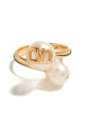 Valentino Garavani VLogo Signature pearl ring - Gold