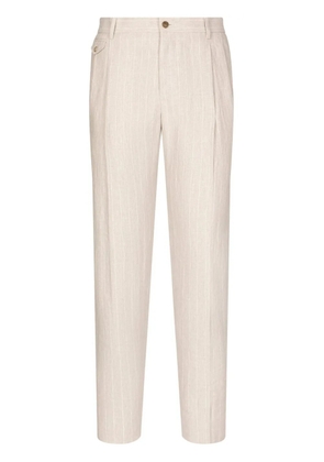 Dolce & Gabbana tailored linen trousers - Neutrals