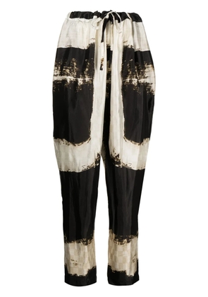 Masnada drawstring tapered-leg trousers - Black