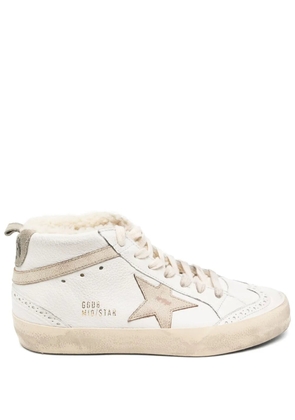 Golden Goose Mid Star Nappa upper shiny sneakers - White