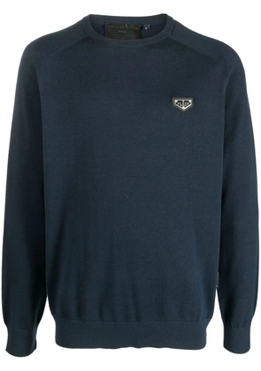 Philipp Plein logo-plaque jumper - Blue