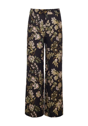 Cara Cara Josephine floral-print trousers - Black