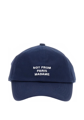 Drôle De Monsieur embroidery round-brim baseball cap - Blue