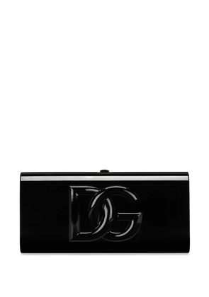 Dolce & Gabbana DG logo-appliqué clutch - Black
