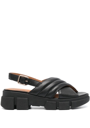 Geox 50mm Lisbona leather sandals - Black