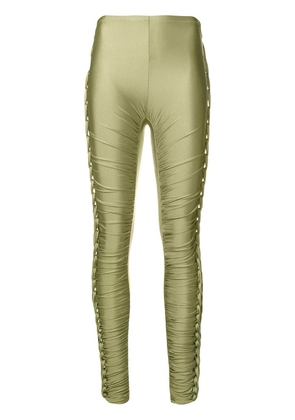 Jean Paul Gaultier Pre-Owned braided lateral trousers - Green