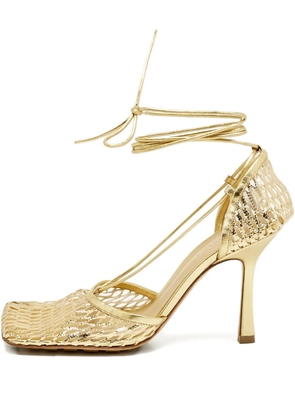 Bottega Veneta Pre-Owned knit leather pumps - Gold