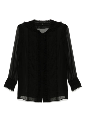 SHIATZY CHEN organza laced shirt - Black