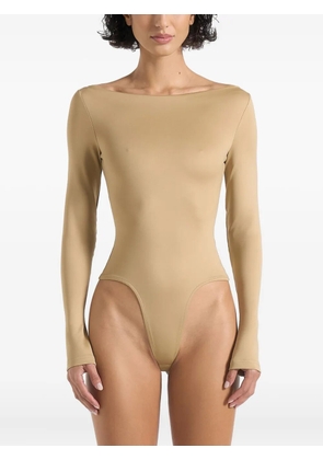 Manière De Voir Èva boat-neck bodysuit - Neutrals