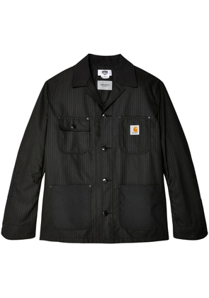 Junya Watanabe MAN striped button-up jacket - Black