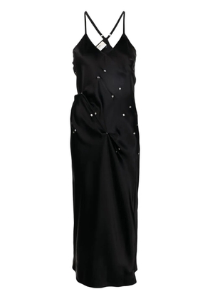 1017 ALYX 9SM embellished gathered-detail slip dress - Black