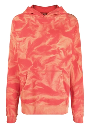 424 tie-dye cotton hoodie - Red