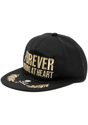 Mastermind Japan slogan-embroidered cap - Black