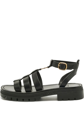 Celine Pre-Owned Clea leather sandals - Black