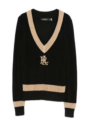 Lauren Ralph Lauren V-neck logo knitwear - Black