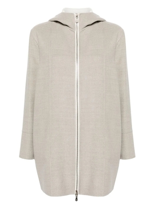 Eleventy hooded wool jacket - Neutrals