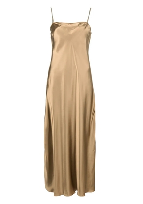 Fabiana Filippi satin slip midi dress - Brown