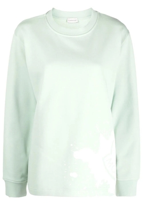 Moncler logo-print knitted sweatshirt - Green