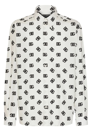 Dolce & Gabbana DG Monogram cotton shirt - White