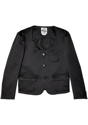 Noir Kei Ninomiya satin single-breasted blazer - Black