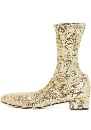 Dolce & Gabbana Pre-Owned Vally sequin boots - Gold