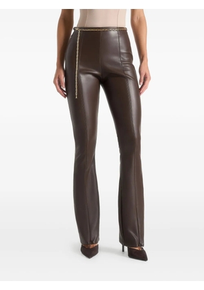 Manière De Voir Ninon chain-detail flare leggings - Brown