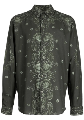 Holzweiler paisley-print long-sleeve shirt - Green